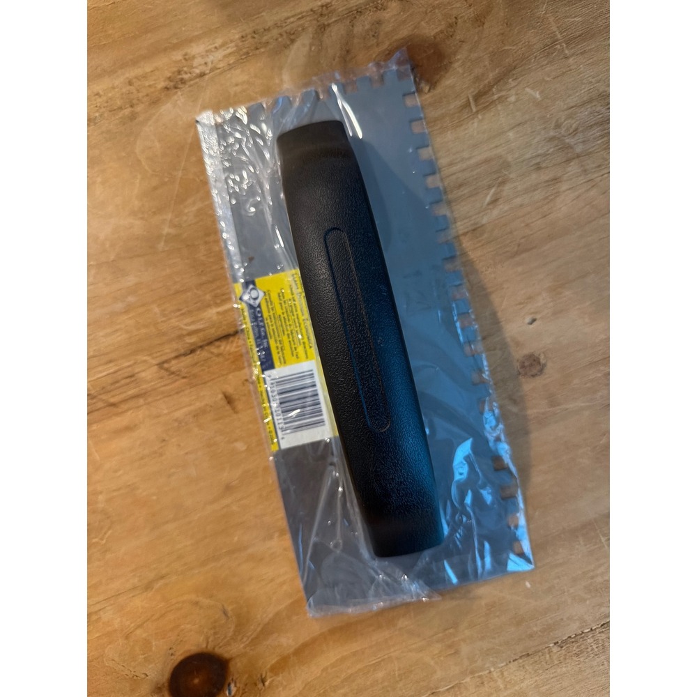 QEP Notched Trowel Black New 1/4in Square Notch Steel Blade 10113